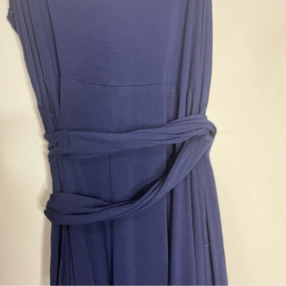 GAP Cami Wrap Dress Navy Jersey Spaghetti Strap, size L - Picture 10 of 15